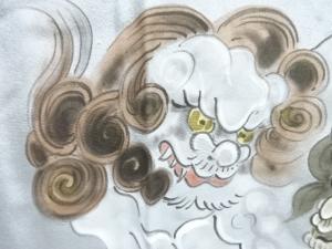 アンティーク　唐獅子模様男物長襦袢